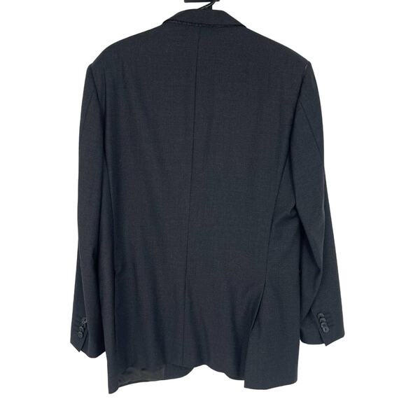 CORNELIANI Suit Jacket Mens Extra Fine Virgin Wool Charcoal Grey Triple Button - Picture 3 of 7